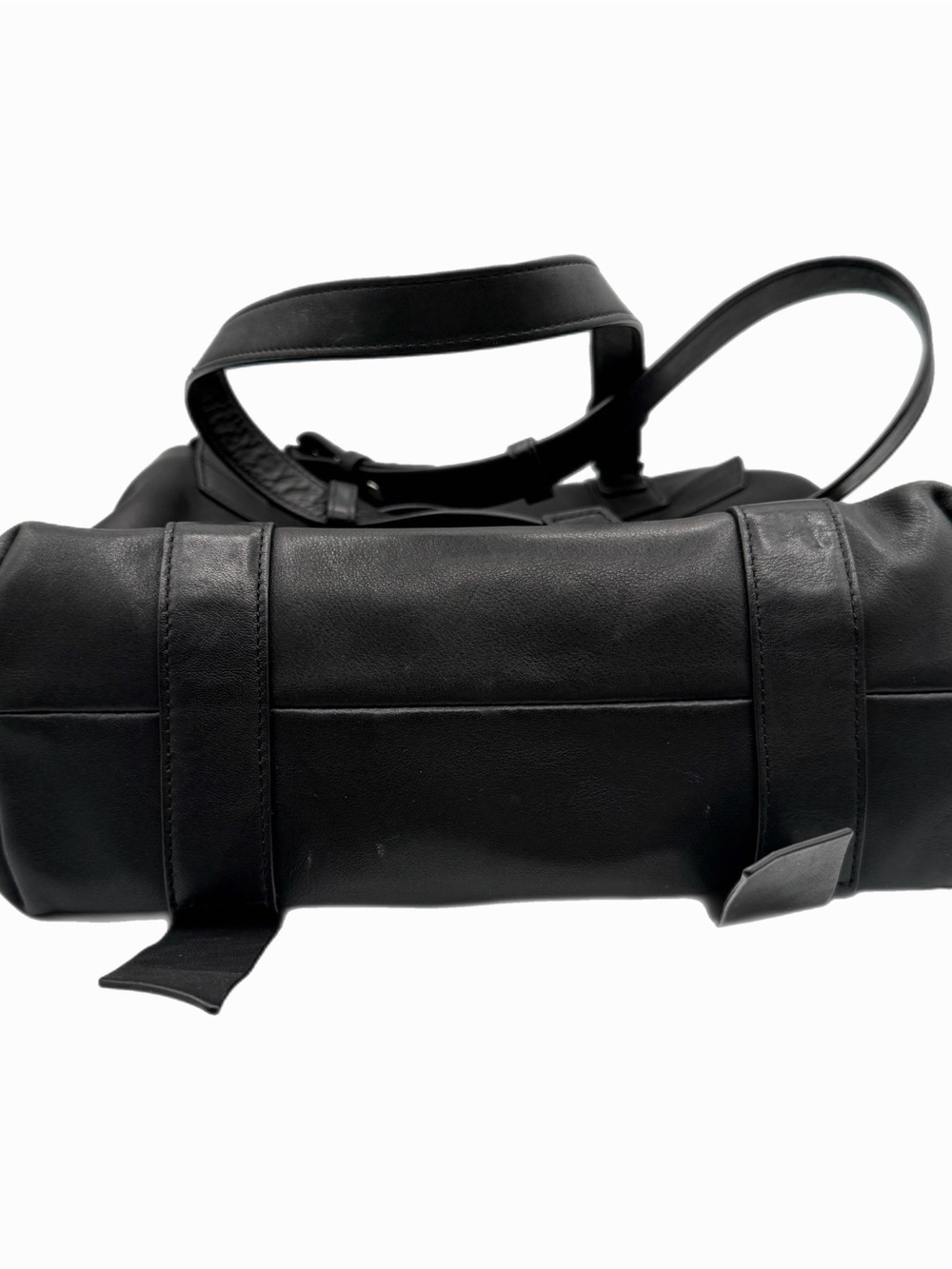 AllSaints Black Clip Leather Backpack - Picture 6 of 6